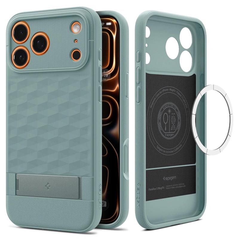 Funda MagSafe para Apple iPhone 17 Pro, Spigen, Caseology Parallax S, Verde