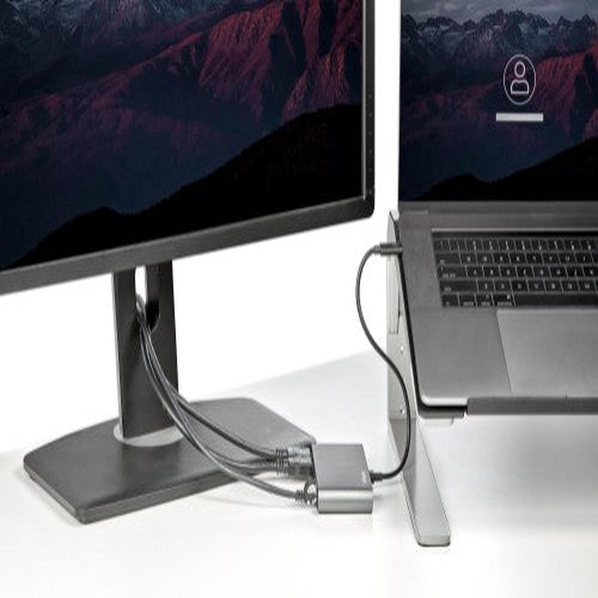 StarTech.com TB3DKM2HDL laptop dock/port replicator Wired Thunderbolt 3 Gray