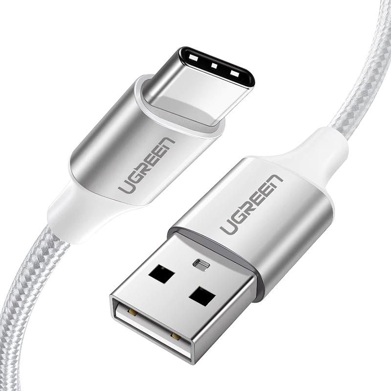 Cable de Datos y Carga USB-A - USB-C UGREEN US288, 18W, 1m, Blanco