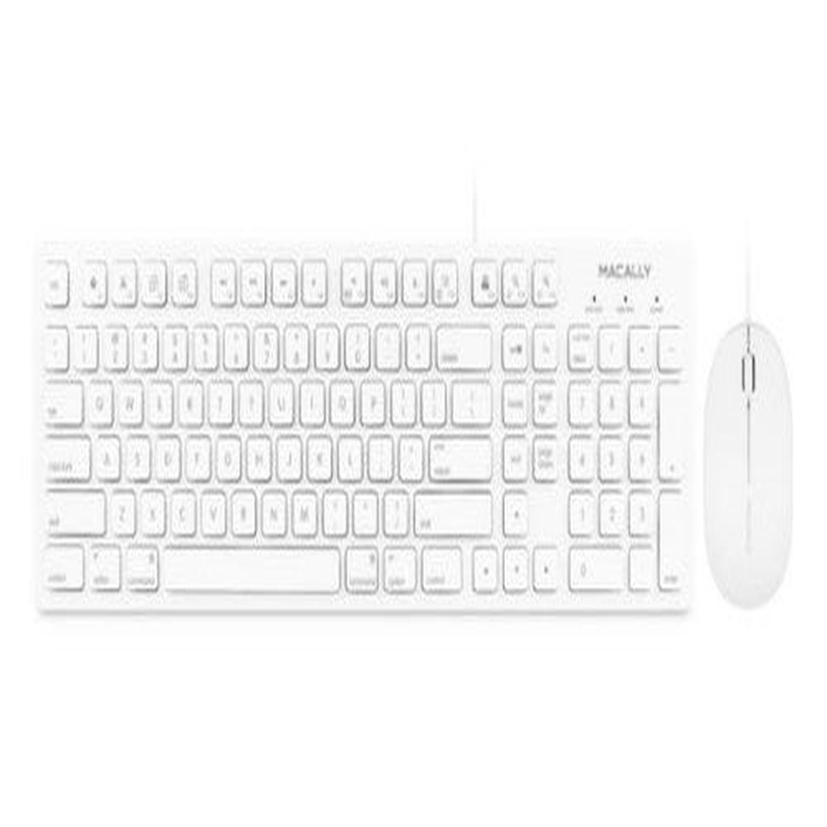 Macally MKEYECOMBO keyboard USB QWERTY White