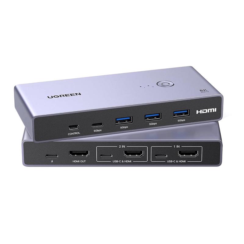 Switch Video UGREEN CM692, Gris