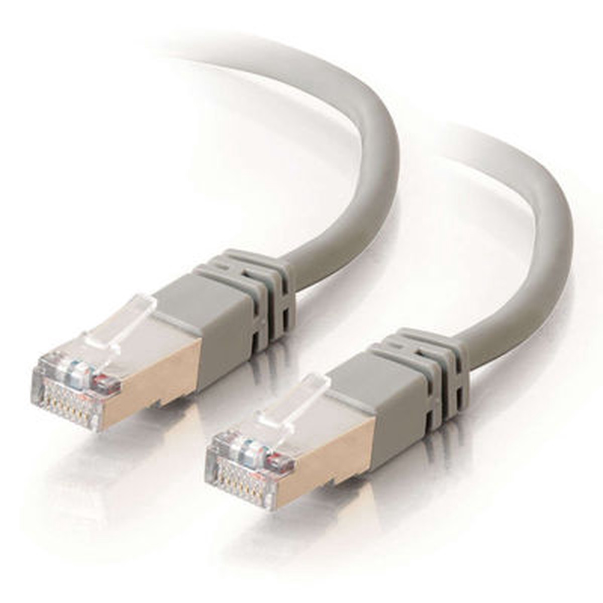 CABLES TO GO 27250 7ft Shielded Cat5E Molded Patch Cable - Gray
