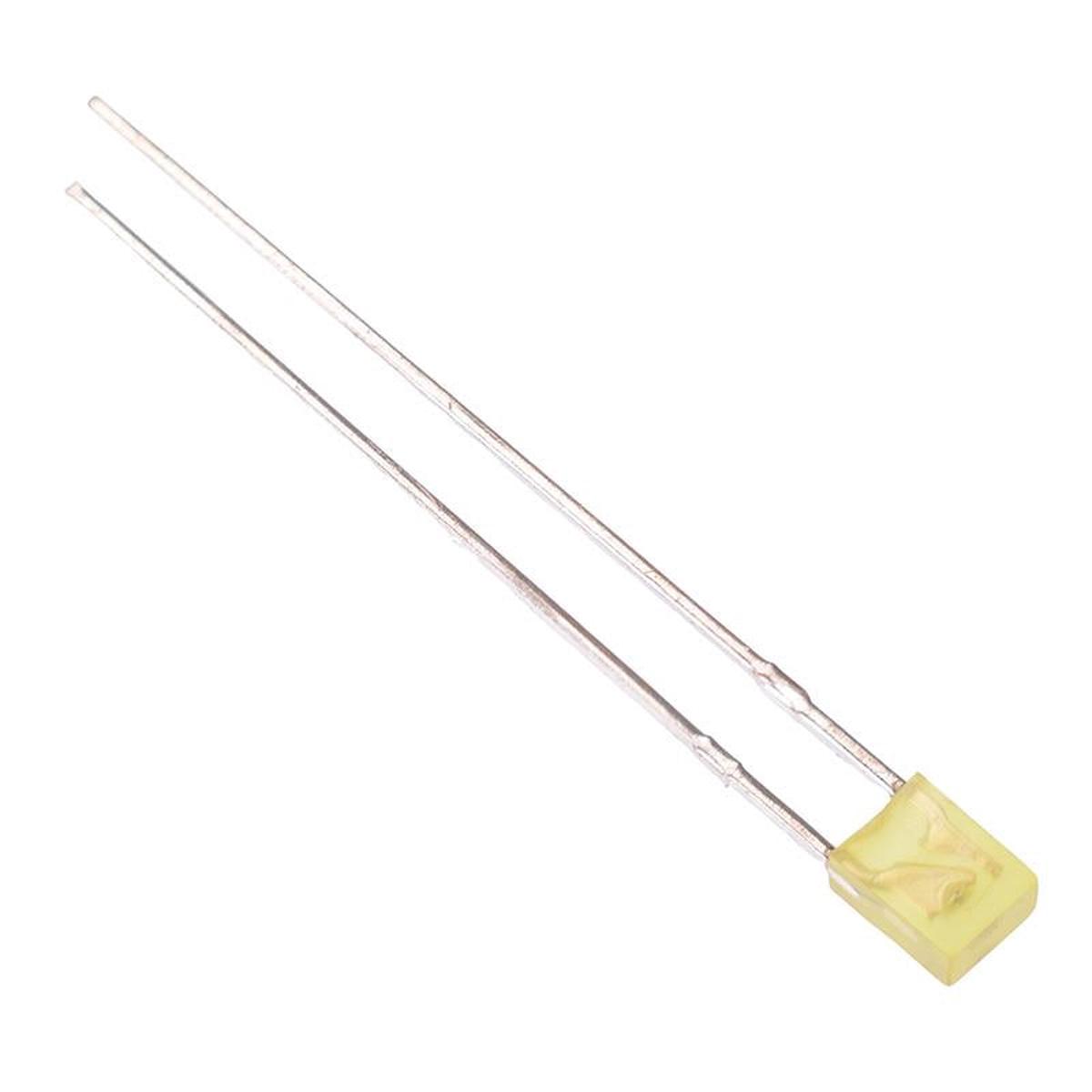 Yellow 3 x 2mm Diffused Rectangular LED 70mcd 130