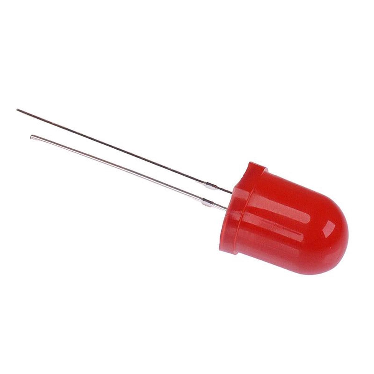 Red 10mm Diffused Round LED 120 800mcd