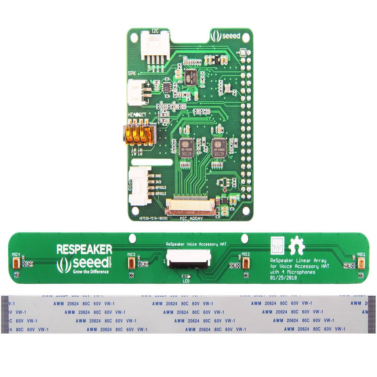 ReSpeaker 4-Mic Linear Array Kit for Raspberry Pi