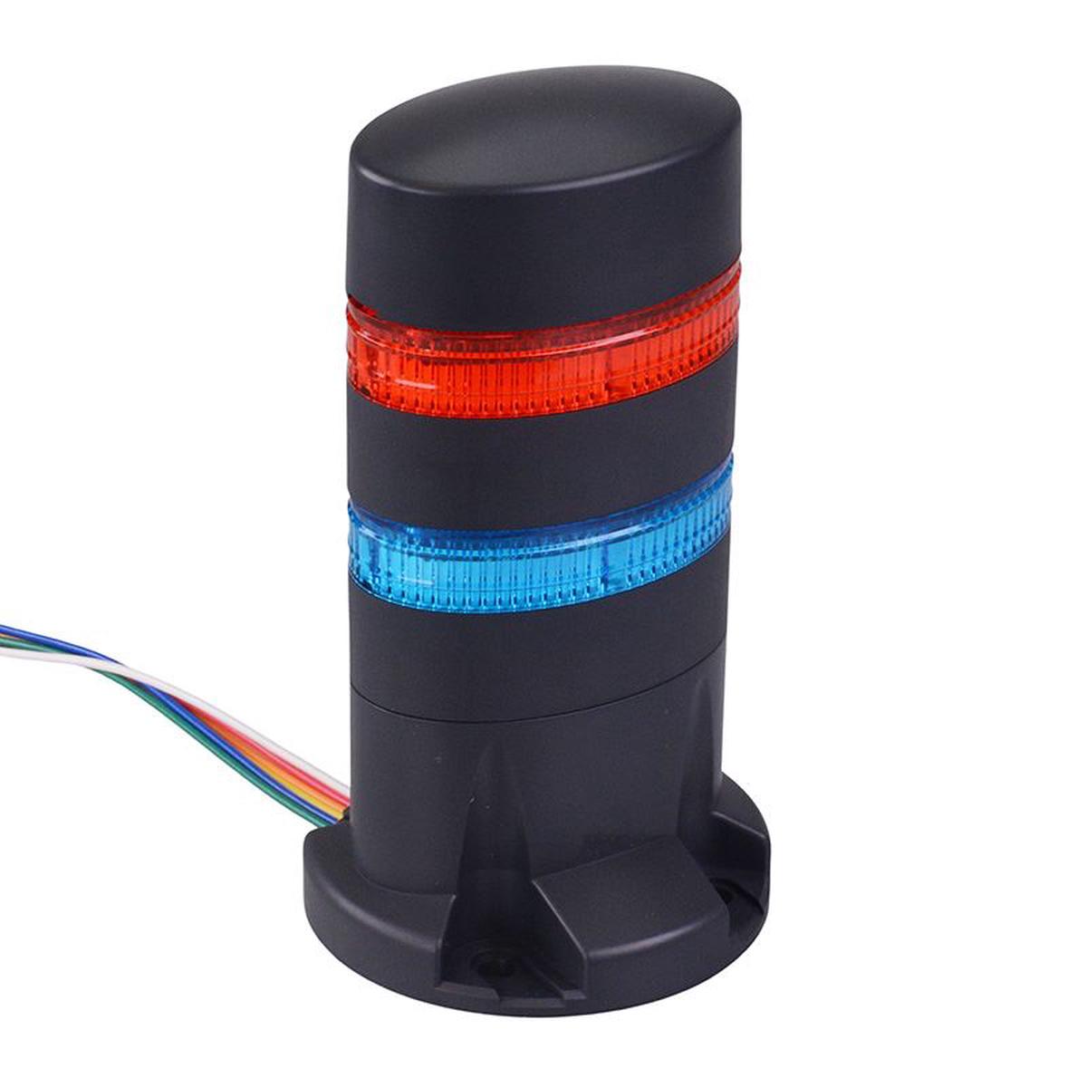LD6A-2DQB-RS Red/Blue Stack Light LED Tower Direct Mount 24VAC/DC IDEC