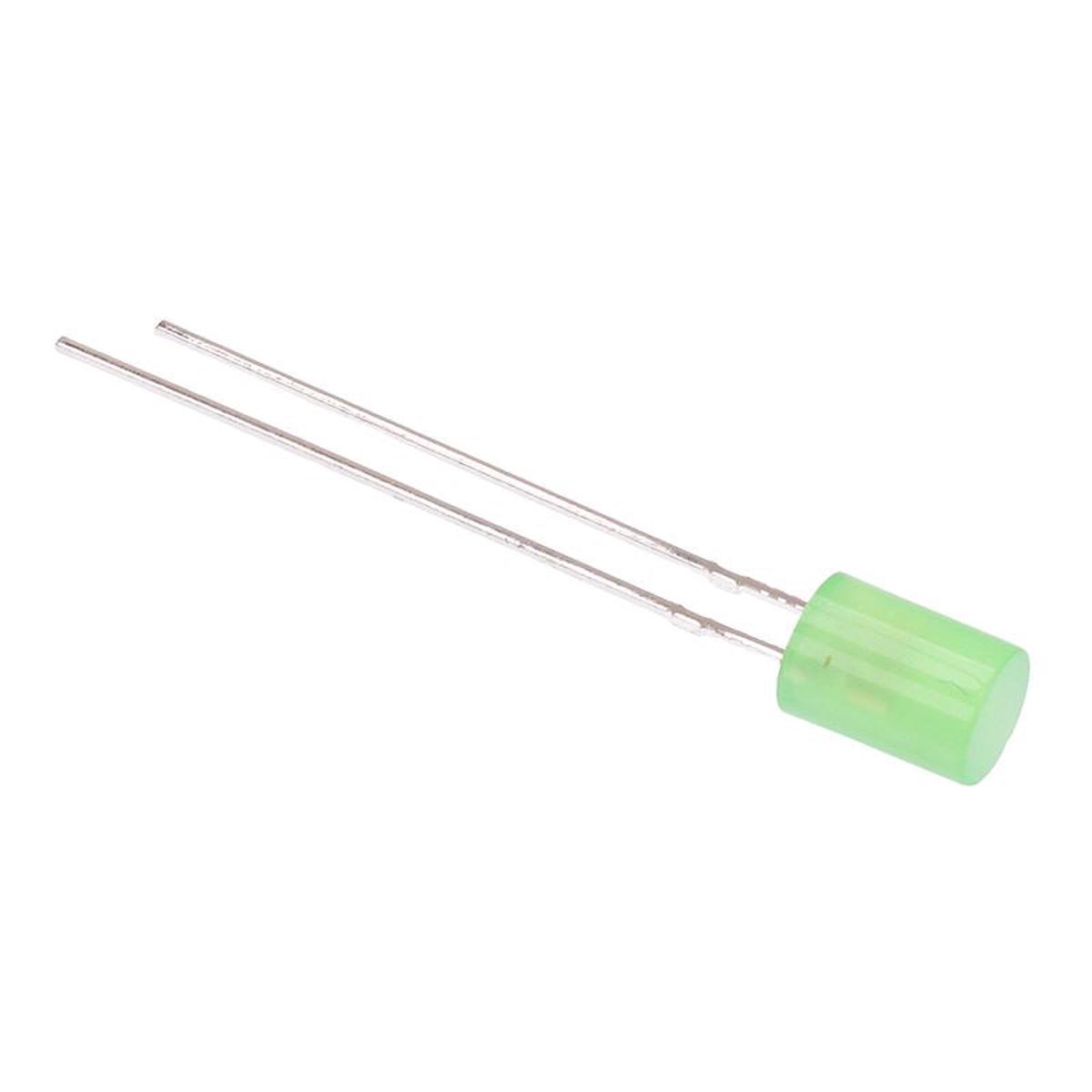 Green Cylindrical 5mm Diffused LED 2200mcd 110