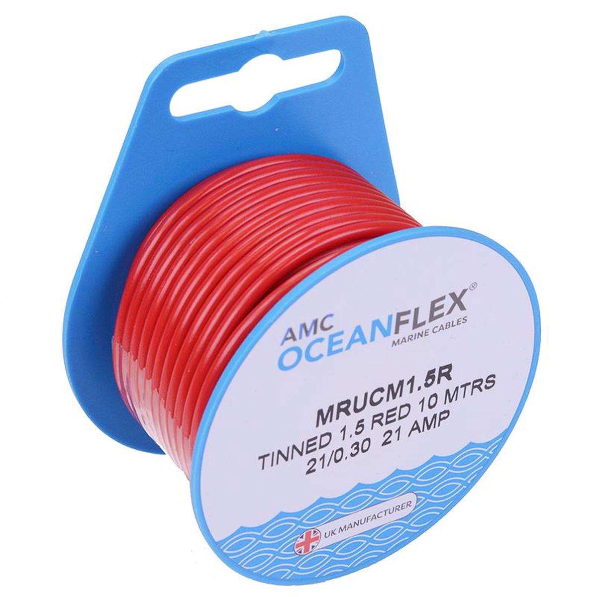 Red 1.5mm Oceanflex 21A Cable Mini Reel 10M