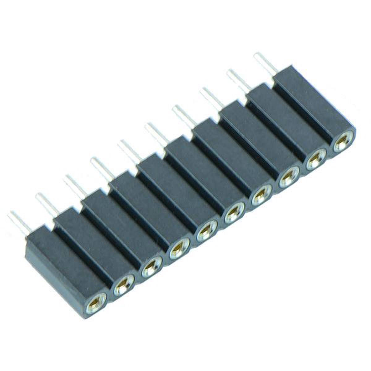 10 Way 2.54mm Single In Line SIL Socket