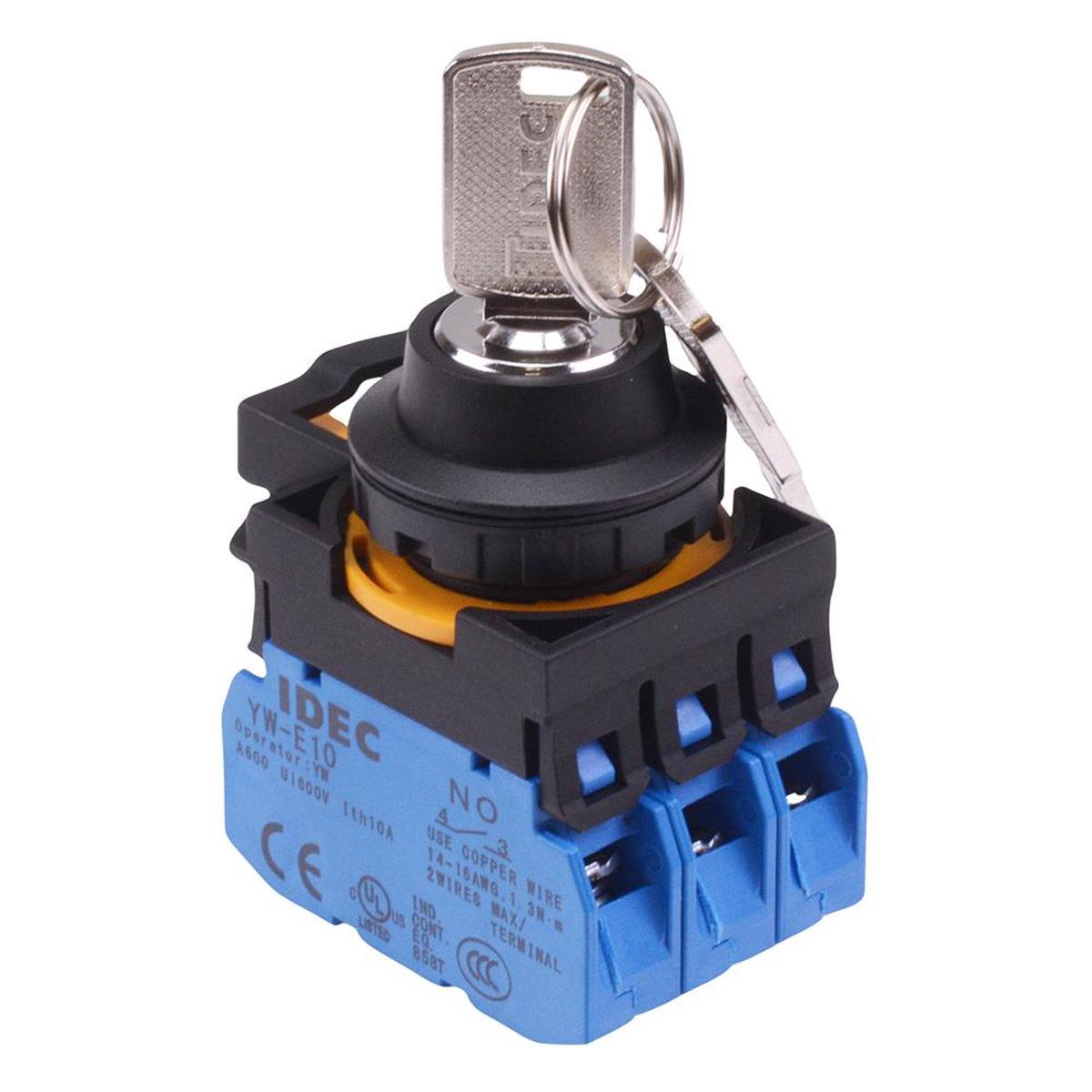 CW1K-2AE30 2 Position Maintained Key Switch3NO IP65 IDEC