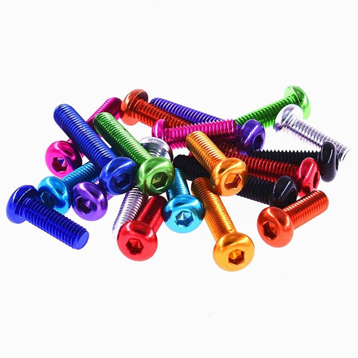 10pc M3x6 7075 Aluminium Button Head Bolts Hex Socket, Full Thread