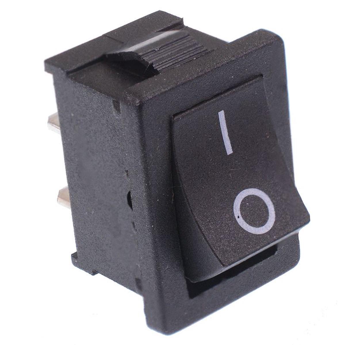Rectangle On-Off Black Rocker Switch SPST