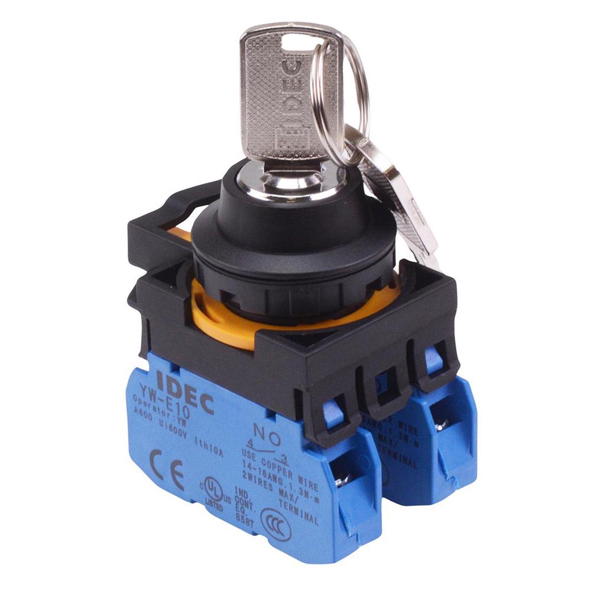 CW1K-2AE20 2 Position Maintained Key Switch2NO IP65 IDEC