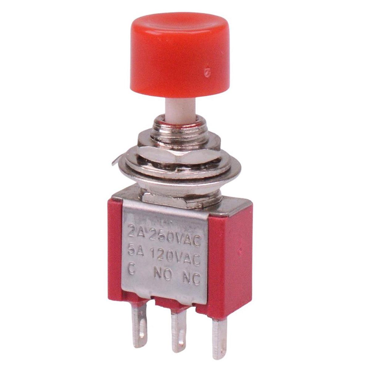 Red On-(On) Momentary Miniature Push Button Switch SPDT