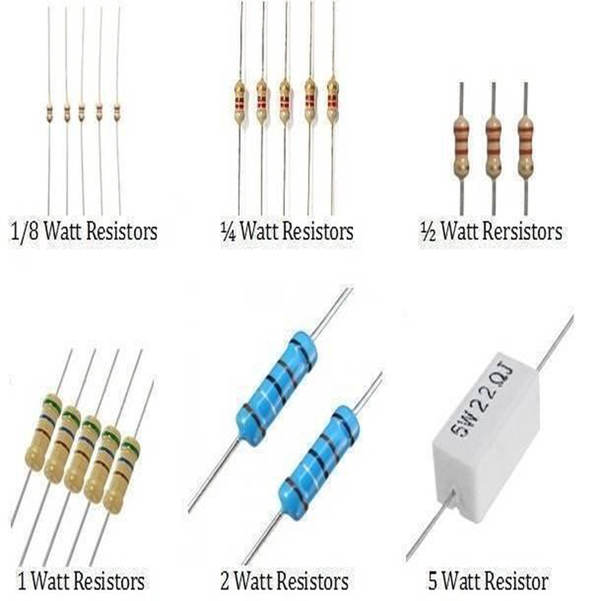 200pcs 1 Watt 5% Resistor