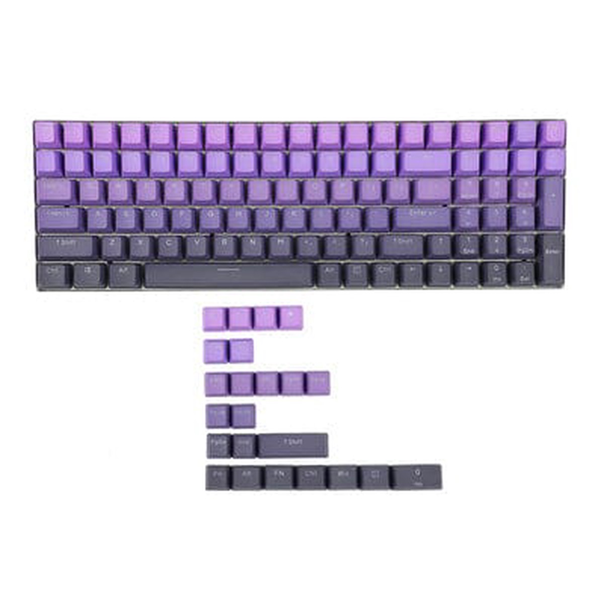 YMDK Purple Gradient OEM Keycaps