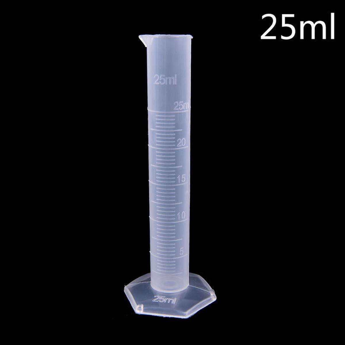 Measuring Cylinder 25ml (Clear Plastic)