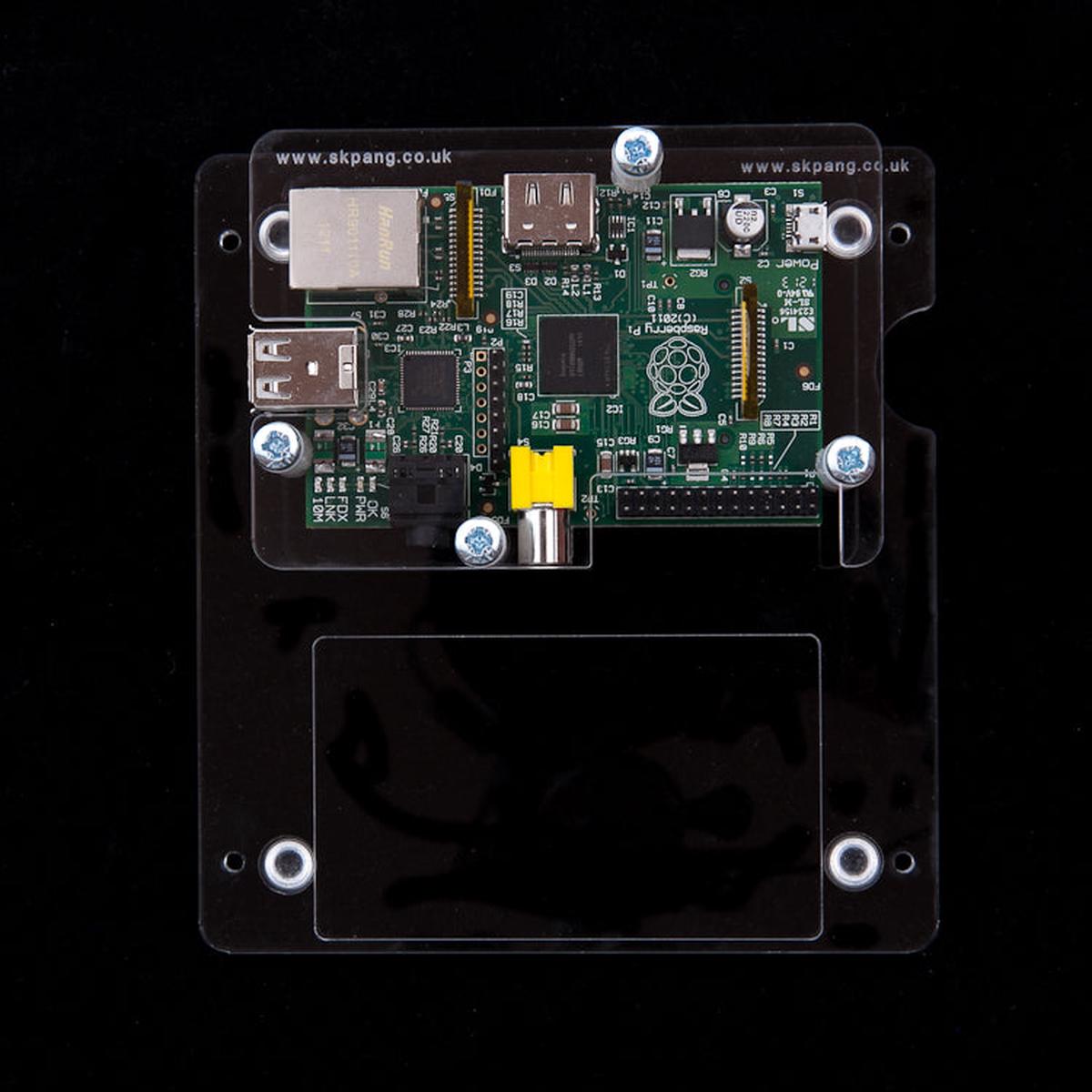 Cover with Breadboard Area for Raspberry Pi - Clear