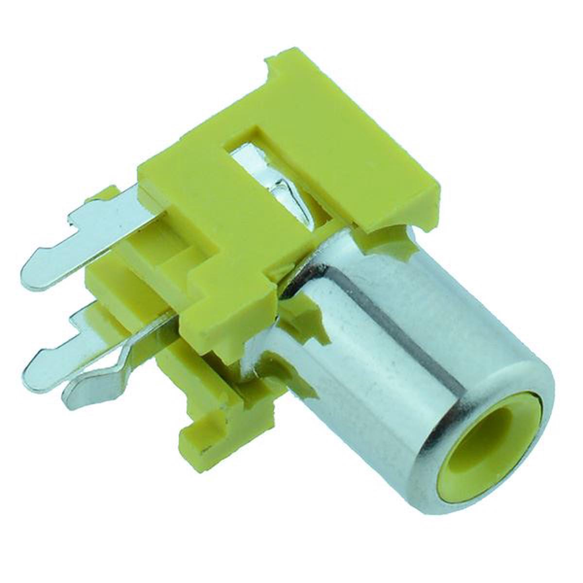 Yellow RCA Right Angle PCB Phono Socket