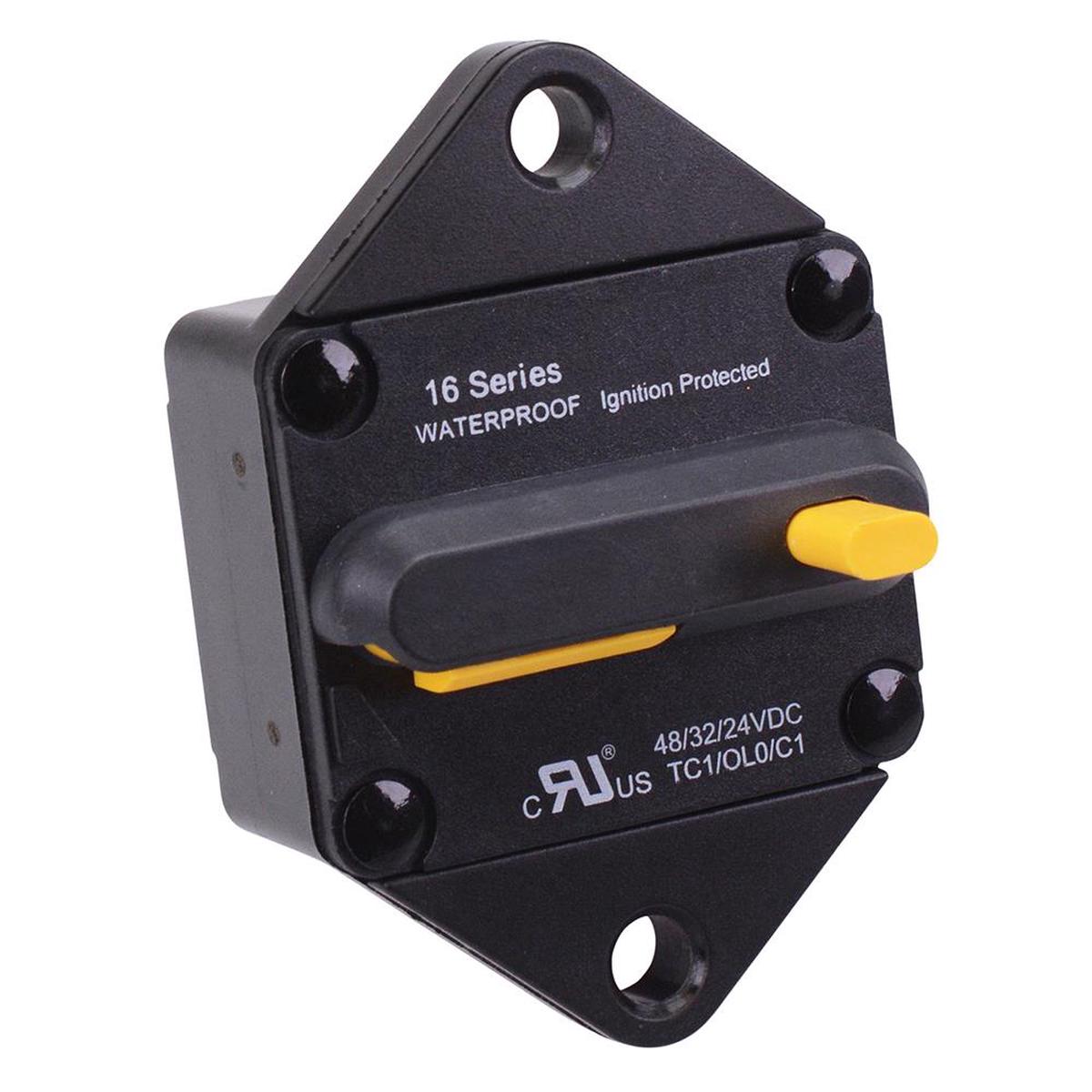70A Panel Mount Switchable Manual Reset On-Off Circuit Breaker IP66