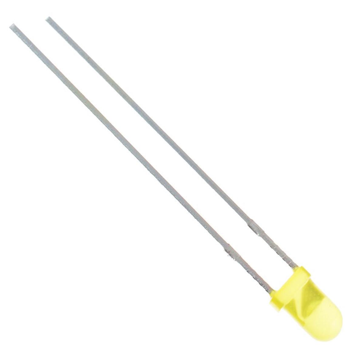Yellow 3mm LED Diffused 250mcd 40