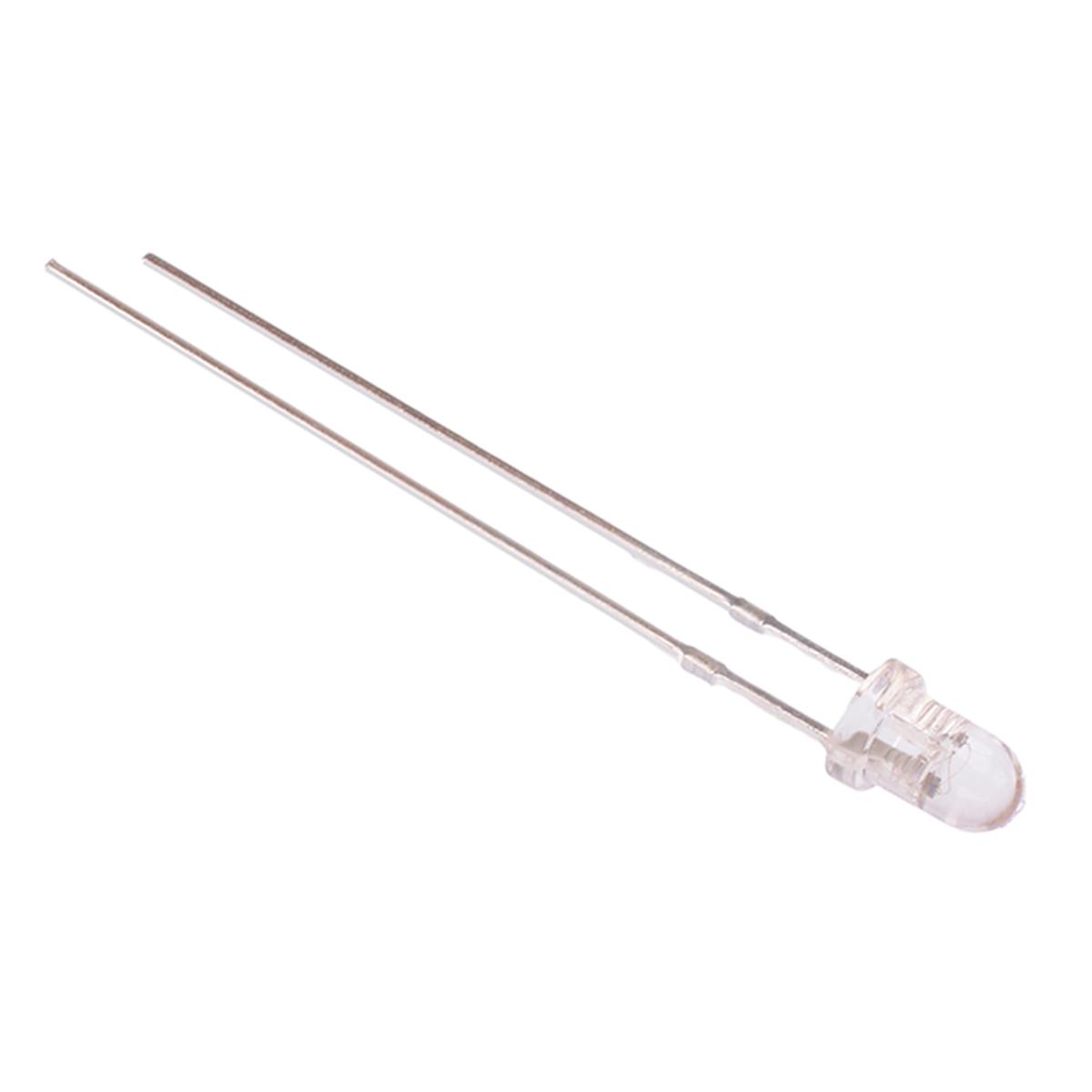 White 3mm LED Water Clear 6000mcd 30