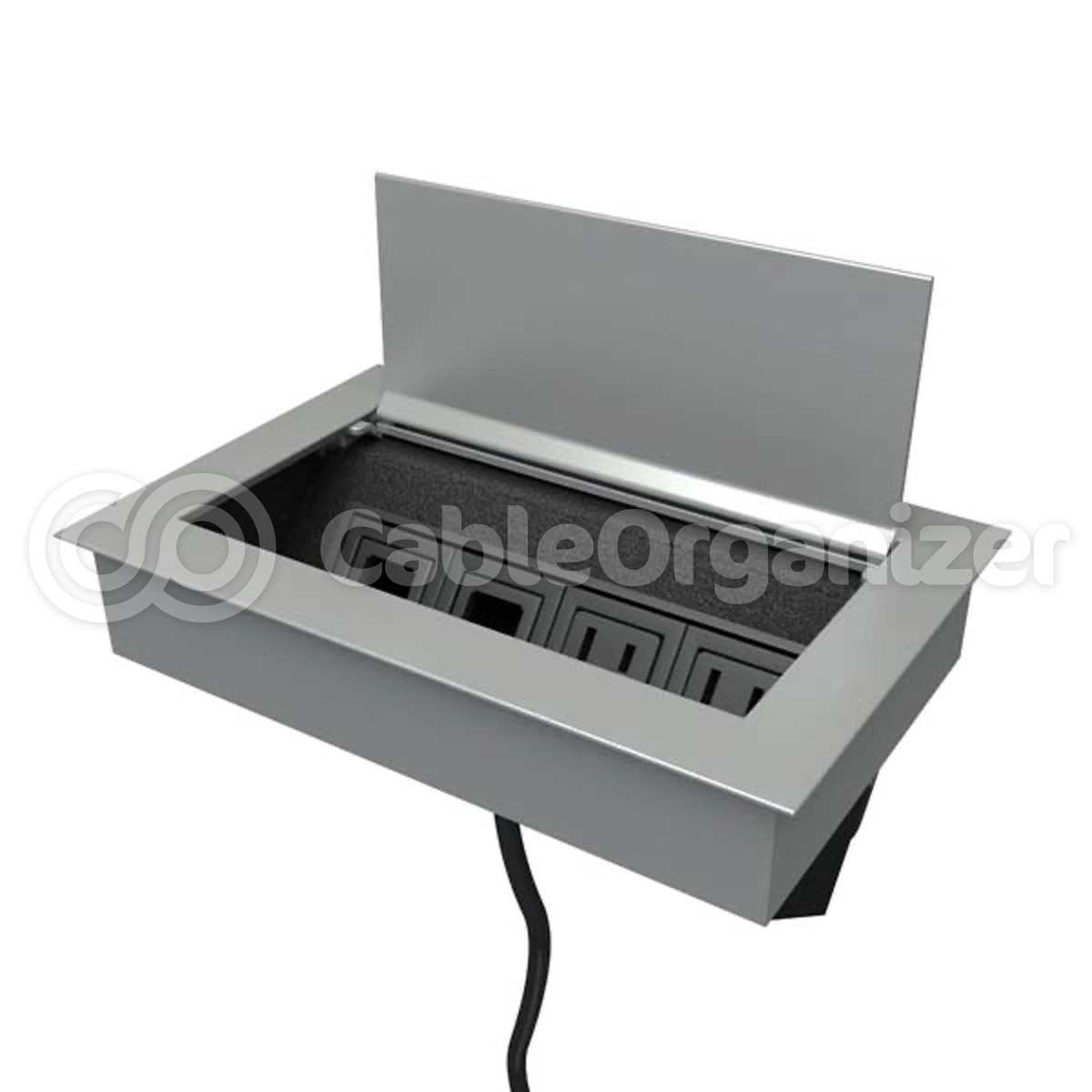 Ellora Recessed Power & Data Desk Outlet