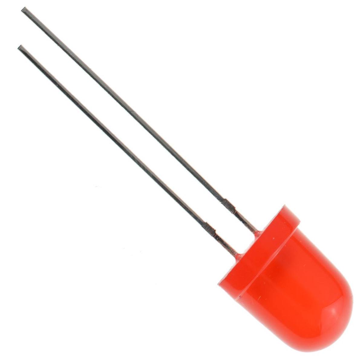 Red 8mm LED Diffused 800mcd 40