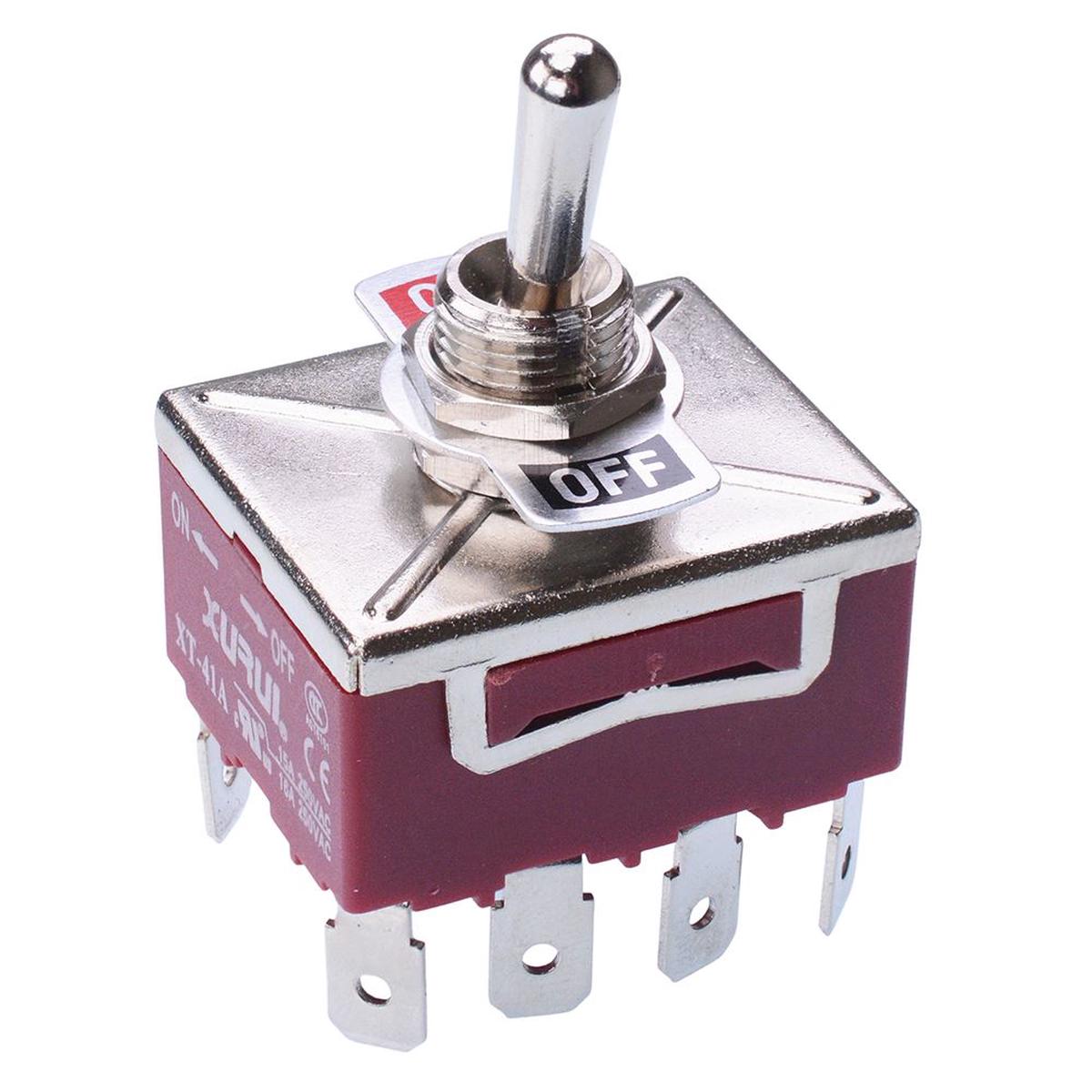 On-Off Toggle Switch 250V 15A 4PST