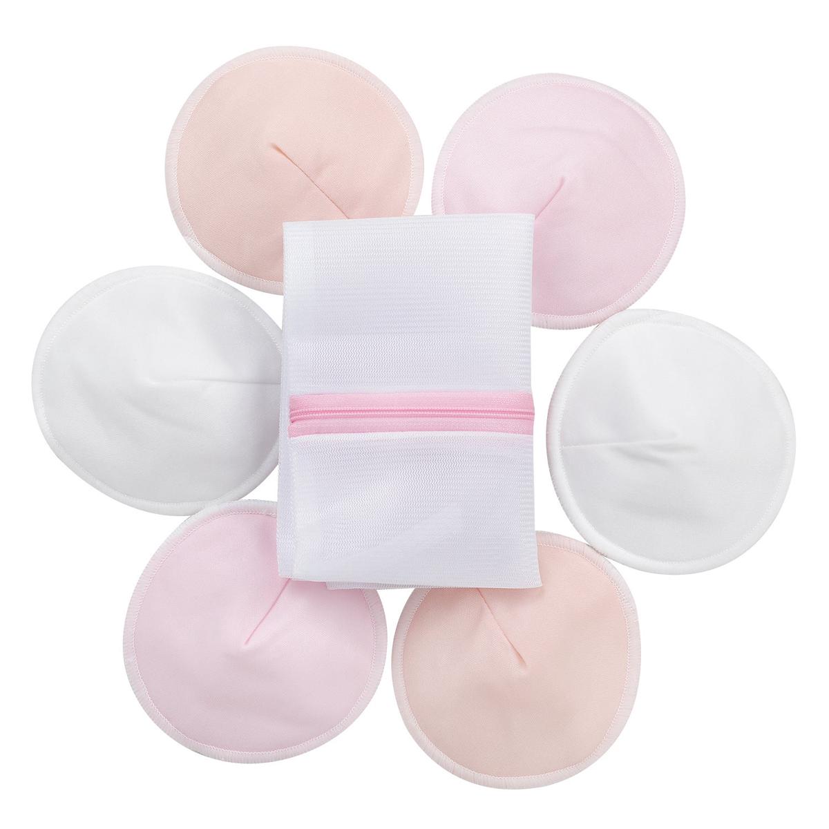 Mune's Cradle Organic Bamboo Nursing Pads - Super Absorbent Leak-Proof 14-Pack - 6pcs with bag