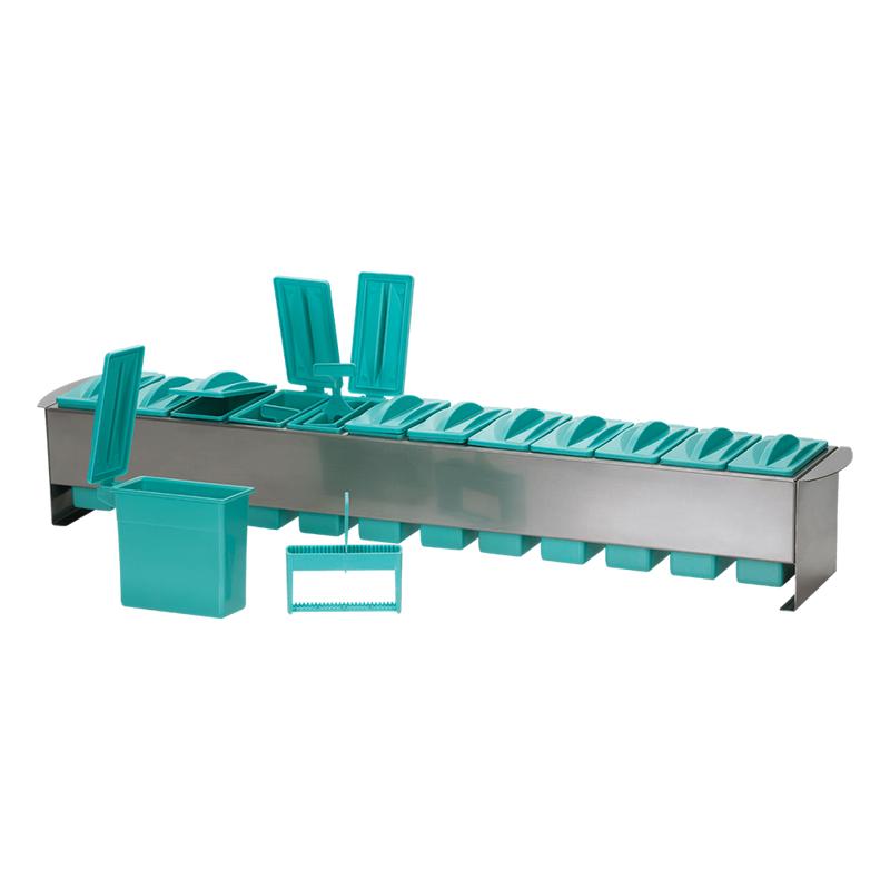 Stainless Slide Stain Set, Hinged Lids