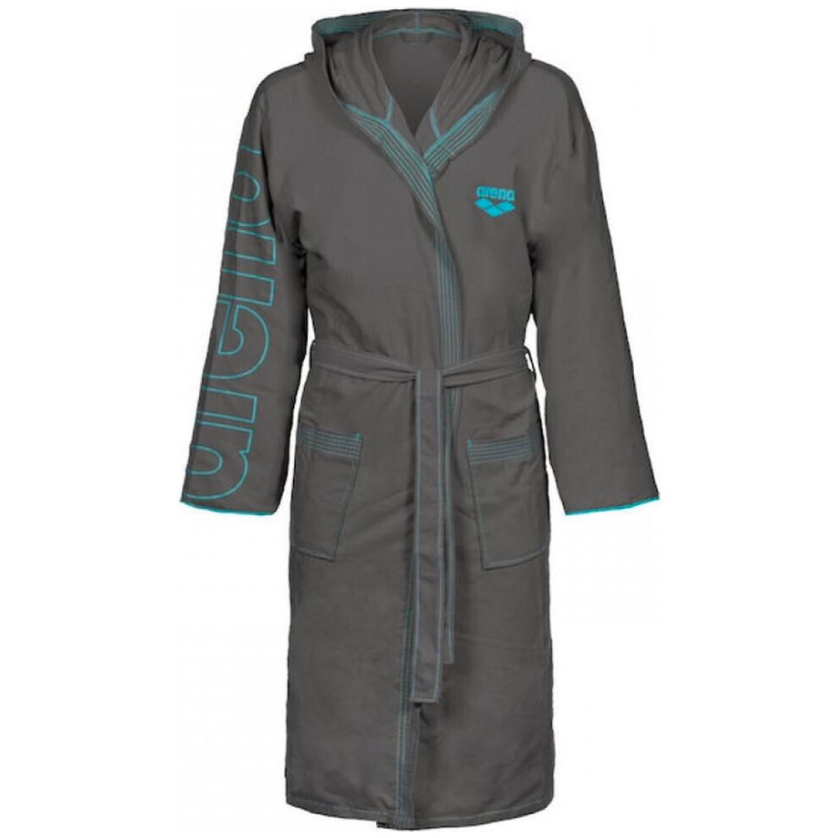 ZEAL PLUS JUNIOR BATHROBE - DARK GREY/SKY