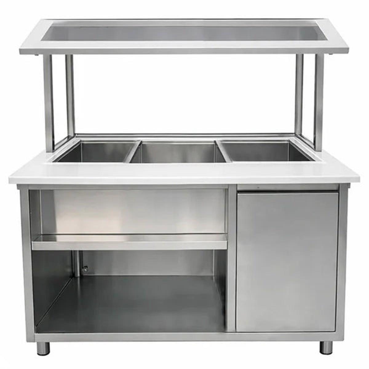 TURBO - 3 WELL HOT BUFFET TABLE 46"