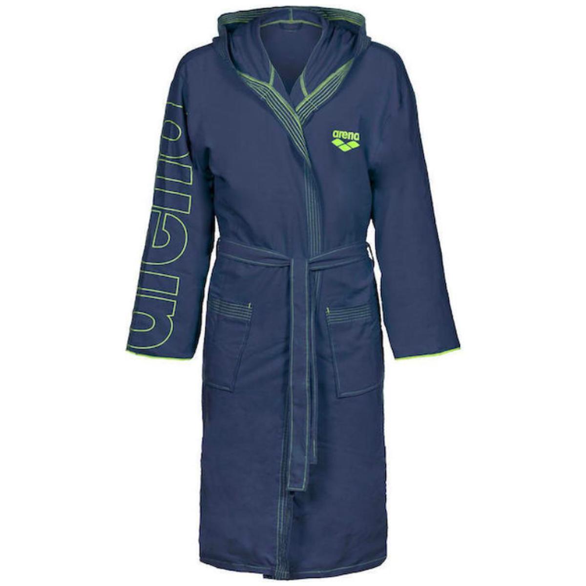 ZEAL PLUS JUNIOR BATHROBE - NAVY/LIME