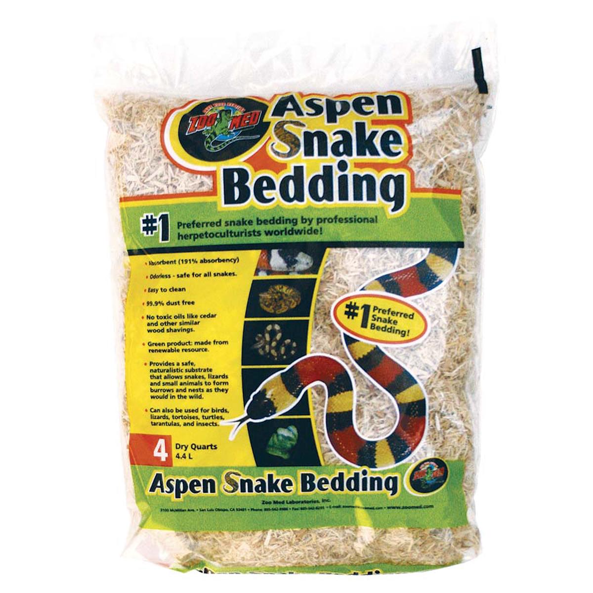 Zoo Med Aspen Snake Bedding 4 Quart 4.4ltr**