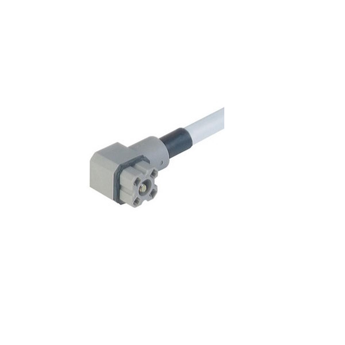 10A Molded Single Ended Industrial Cordset Gray 931805602