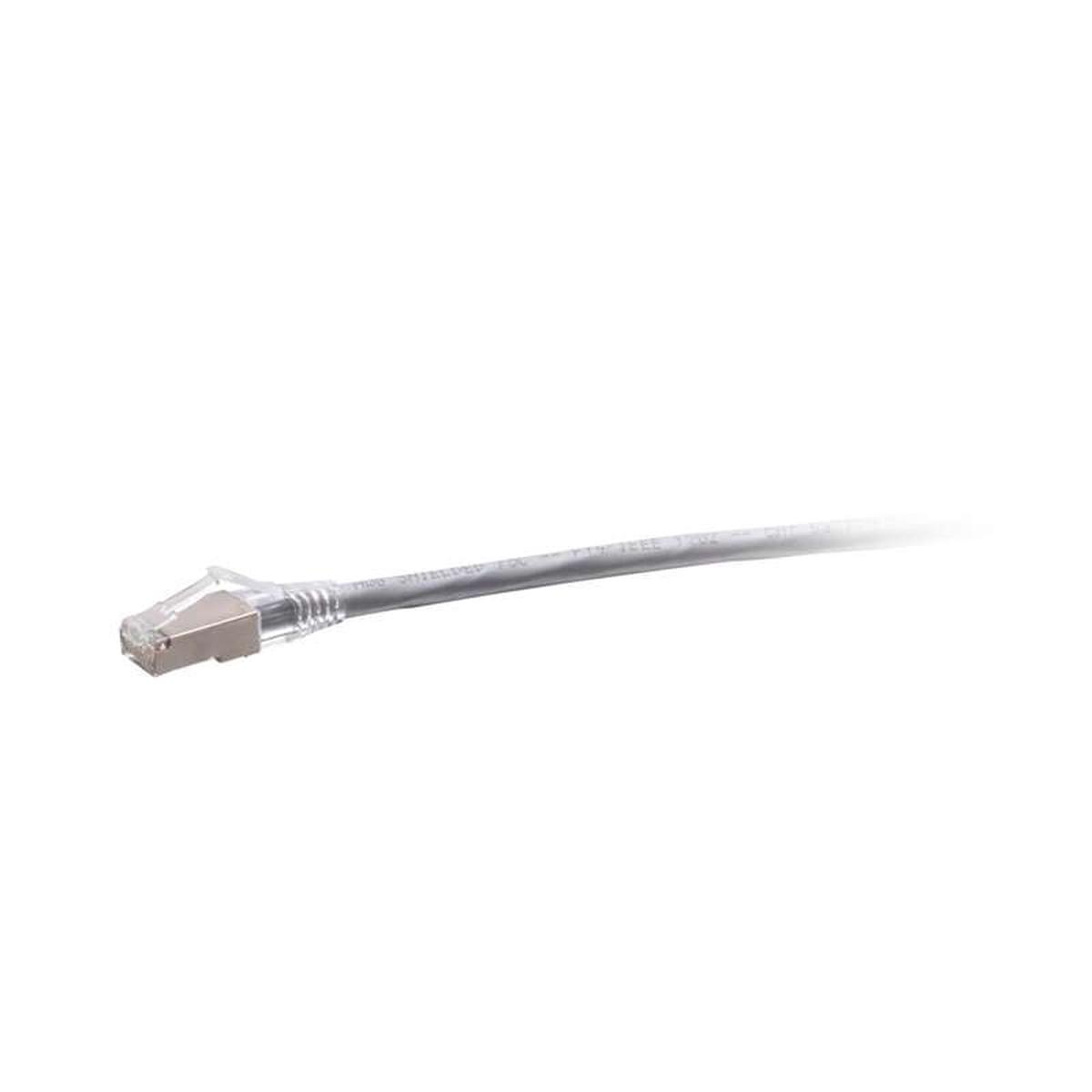 Cables To Go 25ft (7.6m) F-Series Cat6a Snagless Shielded (STP) Network Cable - Gray, TAA Complaint