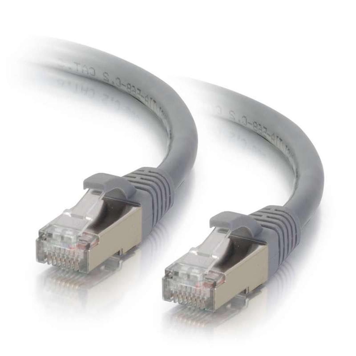 Cables To Go 2ft (0.6m) Cat6 Snagless Shielded (STP) Ethernet Network Patch Cable - Gray