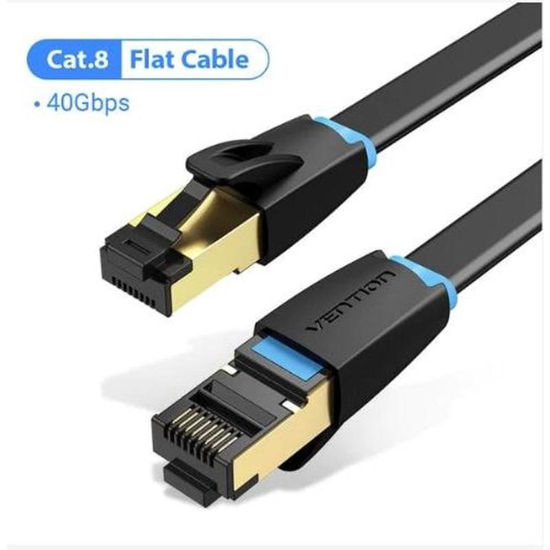 VEN-IKCBF - Vention Flat Cat8 Patch Cable 1M Black