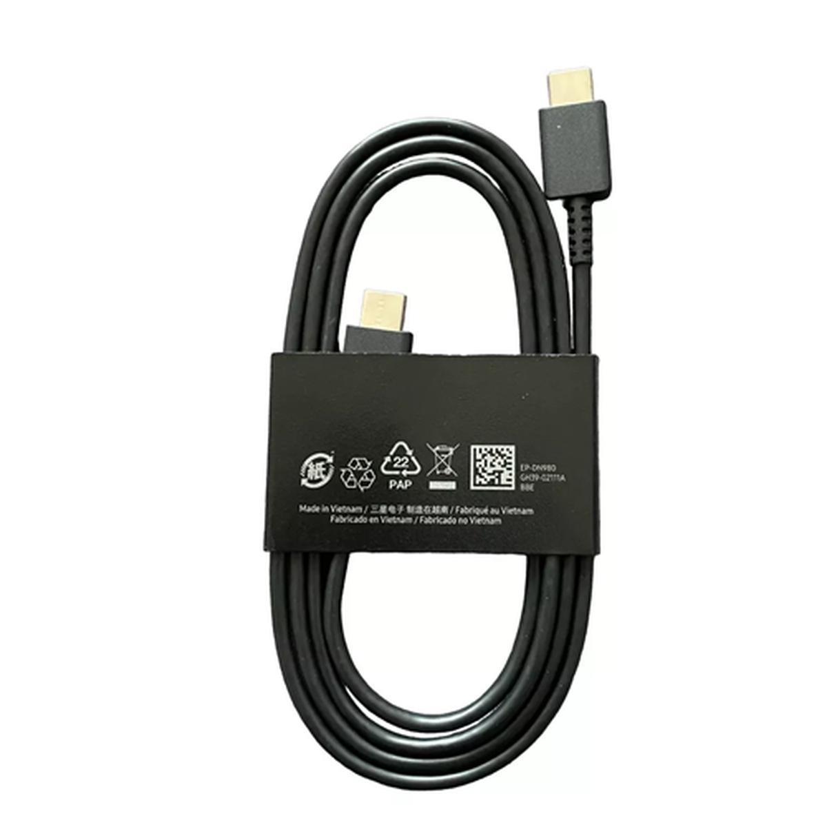 Genuine Samsung Galaxy S23+ Plus Super Fast Charging Cable Type C to C 5A Black