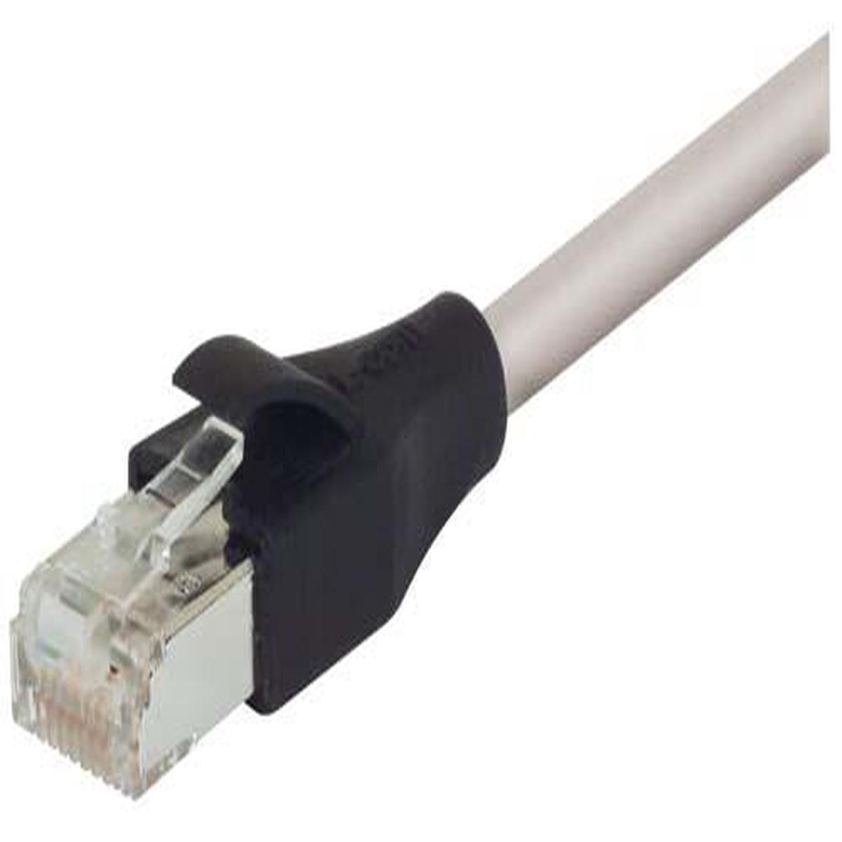 Double Shielded LSZH Stranded Cat 6 RJ45/RJ45 Patch Cord Gray 15.0 Ft