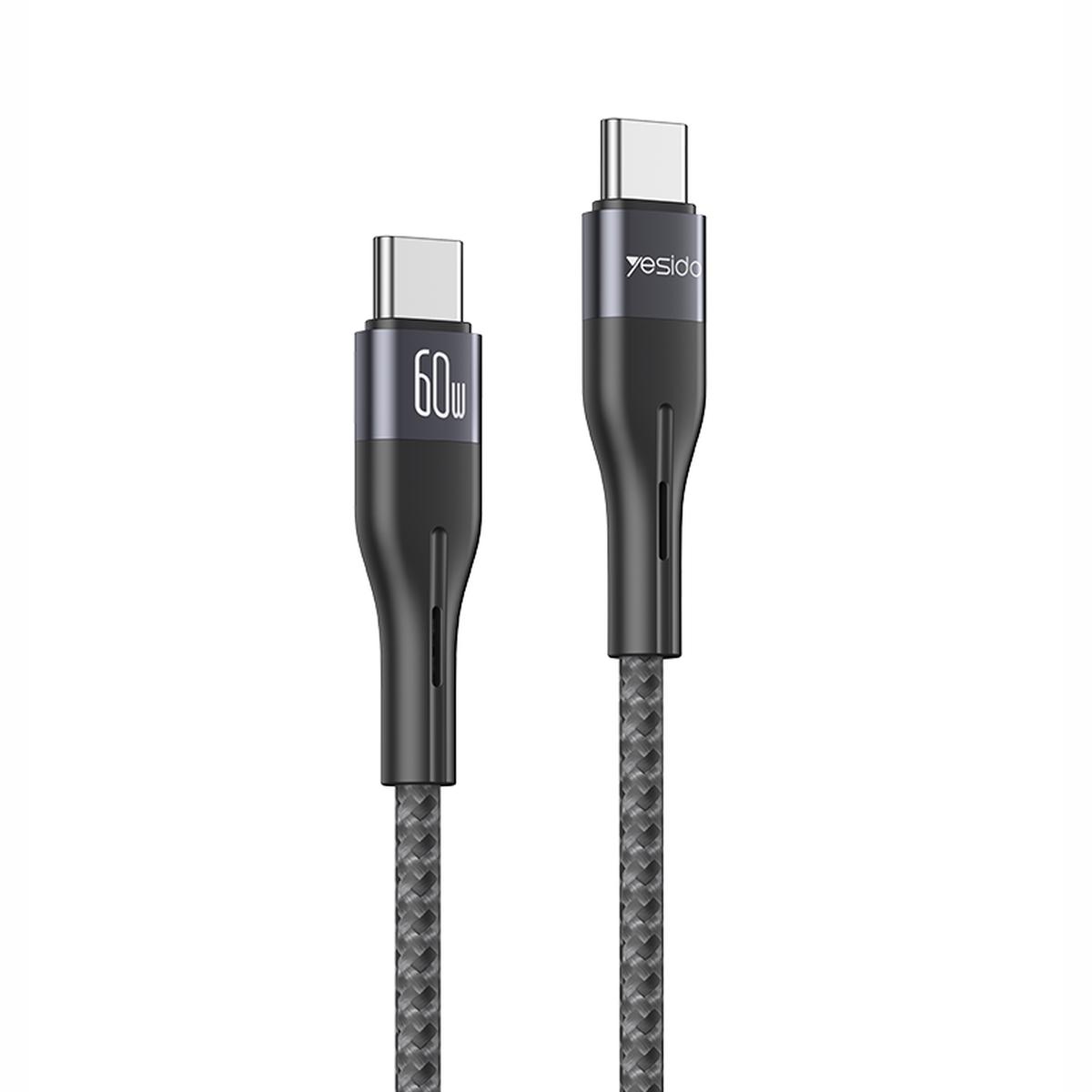 Yesido CA152 60W Type-C To Type-C Fast Charge Data Cable - Black