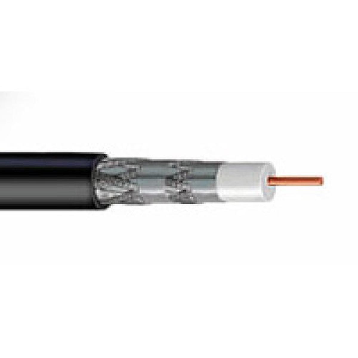 ZDS5210 - COAX CABLE RG6U QUAD SH BLK 25FT
