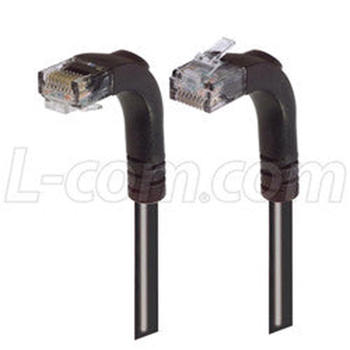 Cat 6 LSZH Right Angle Patch Cable, Right Angle Up/Right Angle Down, Black, 20.0 ft