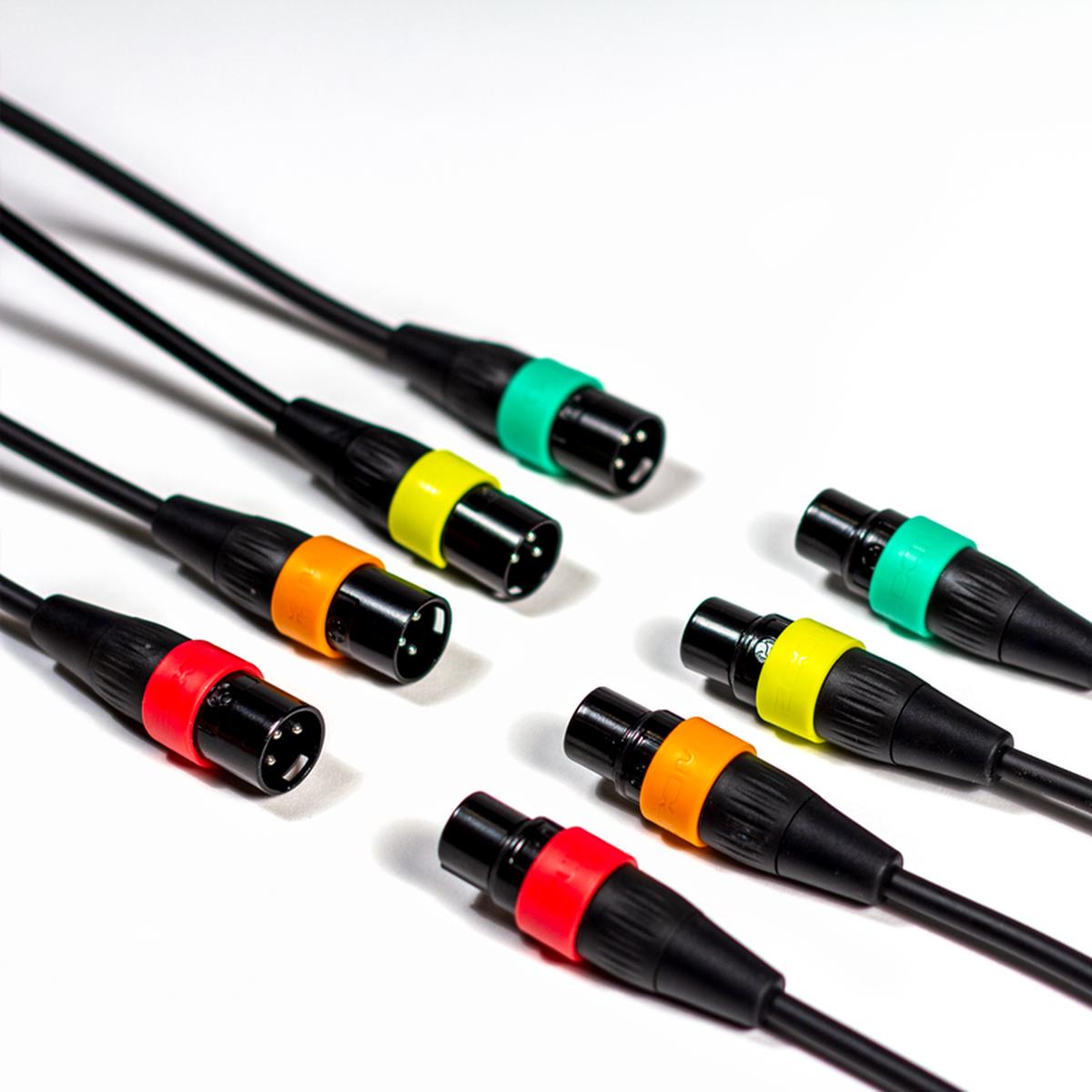 Zoom - 4x 2.5m Mic Cables W/ Colour Id Rings
