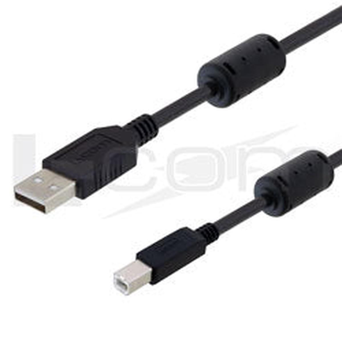 LSZH USB Cable with Ferrites Type A-B 3m