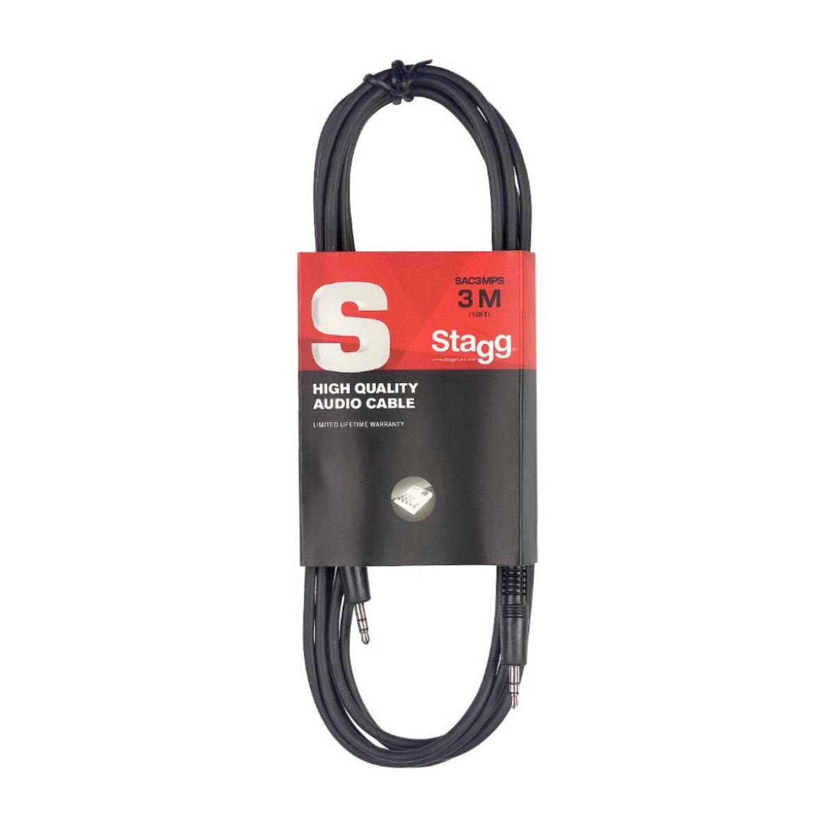 Stagg Audio Cable Mini-Mini Jack 3m SAC3MPSMPSB
