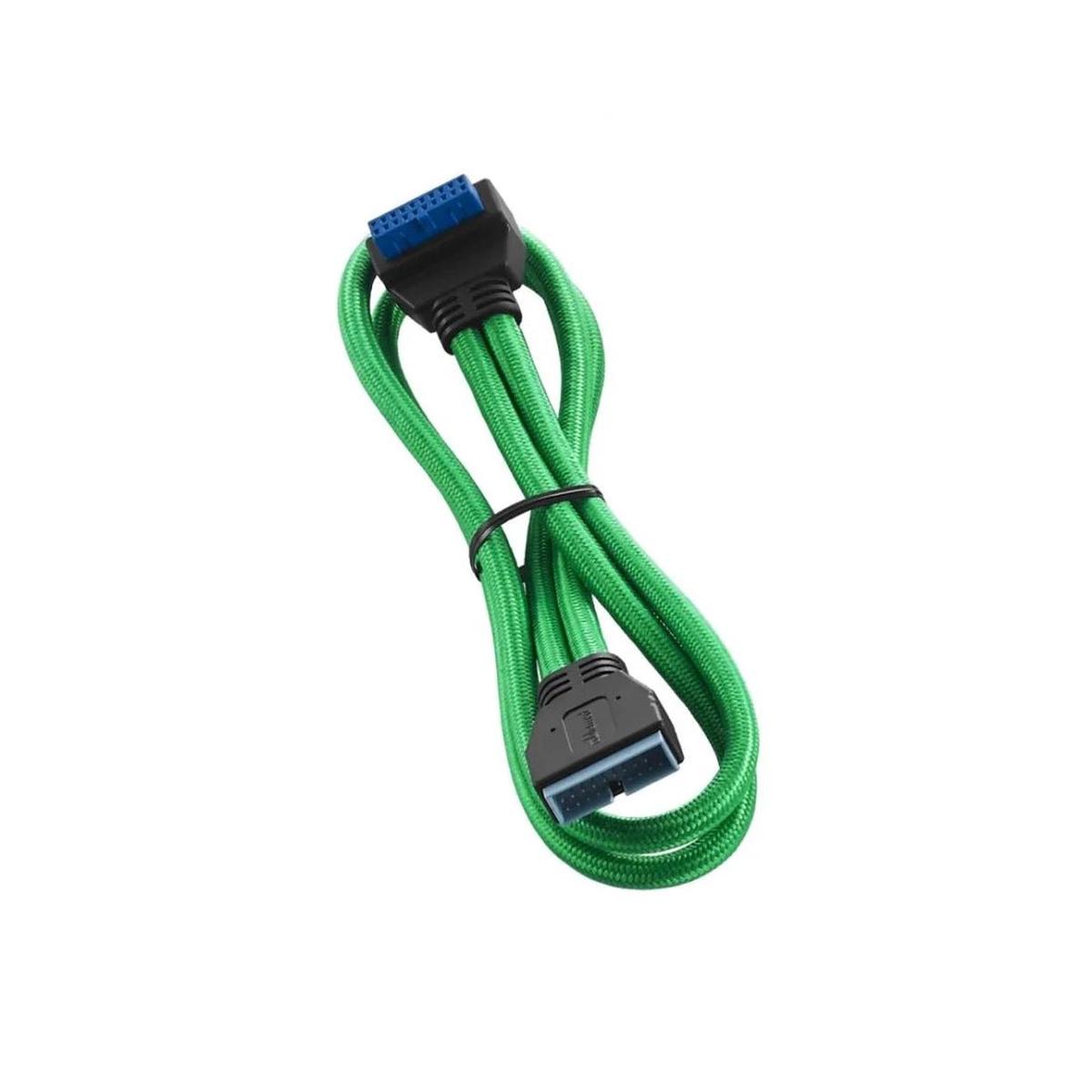 CableMod ModFlex Right Angle Internal USB 3.0 Extension 50cm - Green -