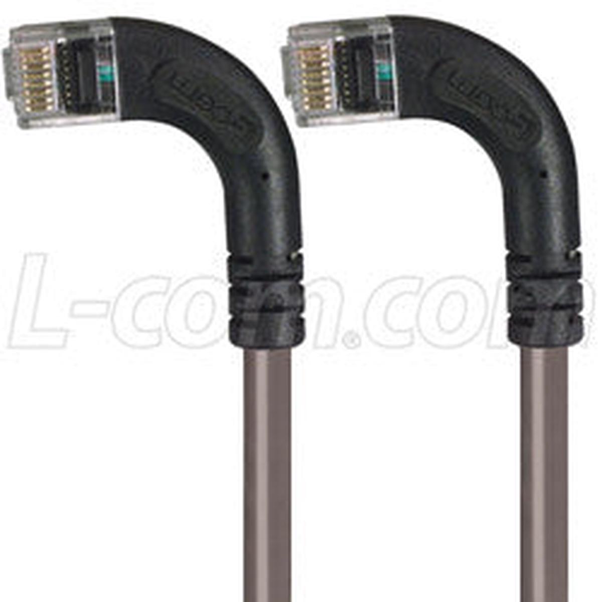 Cat 6 LSZH Right Angle Patch Cable, Right Angle Left/Right Angle Left, Gray, 20.0 ft