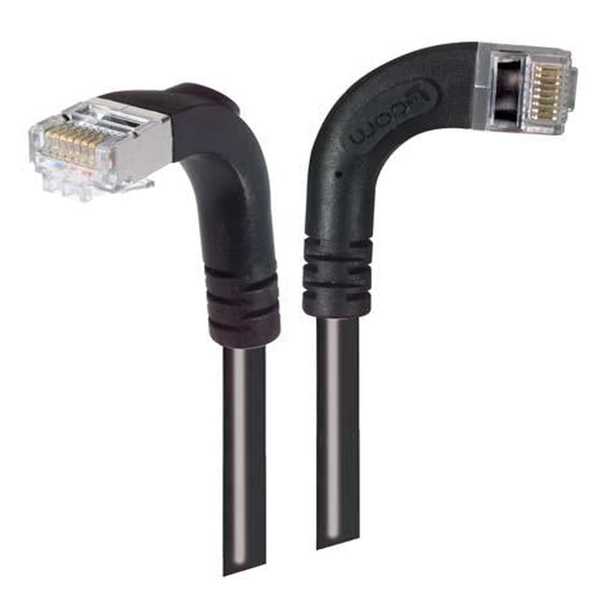 Patch Cable Cat5e PVC FTP Right-Down Black 25 Feet